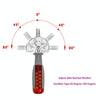 LT001 180 Degree 6.35mm Alloy Elbow Ratchet Screwdriver Set With 10 Screwdriver Bits