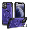 For iPhone 12 Lens Holder MagSafe Phone Case(Purple)