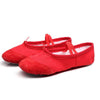 Flats Soft Ballet Shoes Latin Yoga Dance Sport Shoes for Children & Adult(Red)