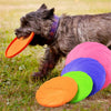 Large Dog Flying Disc (18cm) - Orange - Foldable Rubber Frisbee