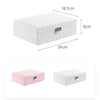 Multi-Layer Flip Cover With Lock Jewelry Box Solid Color Jewelry Desktop Storage Box(White)