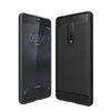 For Nokia 5 Brushed Carbon Fiber Texture Shockproof TPU Protective Cover Case (Black)