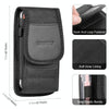 HAWEEL 4.7-6.1 inch Nylon Cloth Phone Belt Clip Carrying Pouch with Card Slot (Black)