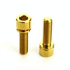 6 PCS Bicycle Accessories Titanium Bottle Cage Screw M5 18mm(Gold)