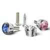 Licence Plate Frame Rhinestone Anti-theft Fixing Nut Cover(White Diamond)