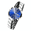 FNGEEN 5808 Men Fashion Steel Strap Quartz Watch Couple Watch(Stainless Steel Blue Surface)