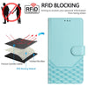 For Samsung Galaxy A26 Honeycomb Embossing RFID Leather Phone Case(Mint Green)