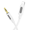 Borofone BL20 True Sound AUX Silicone Audio Cable, 3.5mm to  8 Pin Cable(White)