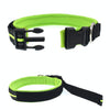 Reflective Dog Collar & Lead Set, Green, Small (2*35*40cm)