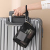Travel Large Capacity Transparent Mesh Cosmetic Bag, Style: Semicircular