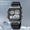 SKMEI 1998 Transparent Shell Ice Sensor Outdoor Sports Waterproof Multi-function Watch(Purple)