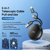 Remax RC-182i 2A 2 In 1 8 Pin + Micro USB Creation Series Telescopic Charging Data Cable, Length: 90cm(Black)