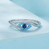 SCR947-7 S925 Sterling Silver Guardian Devil Eye Ring Versatile Ring Hand Decoration