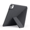 For iPad Pro 12.9 2022 / 2021 / 2020 Fixed Buckle Magnetic Deformation Leather Tablet Case(Black)