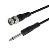 3m BNC Male to 6.35mm Mono Cable - 1/4" Plug, 12V, PVC