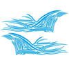2 PCS/Set D-752 Lines Pattern Car Modified Decorative Sticker(Blue)