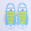 16 PCS / Set Running No Tie Shoelaces Fashion Unisex Athletic Elastic Silicone ShoeLaces(Yellow)