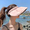 Black Gelatin Shell Shape Cap Dual-Use Headband Sunshade Hat Sunscreen Outdoor Sun Visor Hat, Size: M (56-58cm)(Pink)
