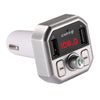 B9 Smart Digital Display Dual USB Bluetooth Car Charger with Hands-free Call Function(Silver)