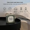 Student Creative Multifunctional Mute Bedside Bedroom Square Alarm Clock(Pea Green)