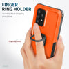 For Samsung Galaxy A73 5G 3 in 1 Ring Holder PC + TPU Phone Case(Orange)