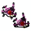 ZOOM HB100 Mountain Bike Hydraulic Brake Caliper Folding Bike Cable Pull Hydraulic Disc Brake Caliper, Style:Front and Rear(Purple)