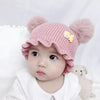 MZ8264 Cartoon Three-dimensional French Fries Duck Baby Skullcap Knitted Double Ball Woolen Hat, Size: Free Size(Pink)