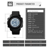 Skmei 1540 Fashion Outdoor Sports Large Dial Student Watch Multi Function Waterproof Mens Electronic Watch(Blue)