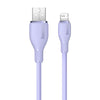 Baseus Pudding Series 2.4A USB to 8 Pin Fast Charging Data Cable, Length:1.2m(Purple)
