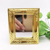 1:12 Mini House Toy Simulation Wall Mirror for Bedroom(Gold)
