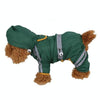 Waterproof Dog Raincoat with Hood, Green, Medium