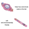 JNEW A335-86264 Children Cartoon 3D Kitten Catching Fish Silicone Waterproof Quartz Watch( Pink)