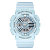 SANDA Outdoor Leisure Waterproof Multifunctional Luminous Electronic Watch(Sand Haze Blue Women)