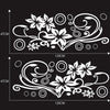 2 PCS/Set D-75 Flower Vine Pattern Car Modified Decorative Sticker(White)