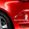 Go Fishing Styling Reflective Car Sticker, Size: 14cm x 9.5cm(Silver)