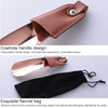 AD201 Portable Short Leather Shoehorn(Silver)