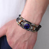 Twelve Constellations Night Light Leather Rope Bracelet Woven Beads Bracelet, Style: Leo