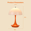 USB Charging Mushroom Desk Lamp Touch Eye Protection Bedroom Bedside Lamp(Orange)