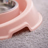 Anti-Skid Pink Pet Bowl - Stainless Steel & Plastic