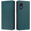 For Samsung Galaxy XCover 5 RC01 Dual-Folded Magnetic Suction RFID Leather Phone Case(Dark Green)