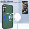 For Samsung Galaxy A35 5G CX01 Detachable Magsafe Magnetic Card Bag Phone Case(Peacock Green)