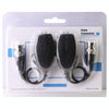 2x Passive Video Balun Transceiver over Cat5/5e UTP Cable (Black)