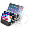 016 Multi-function AC 100V~240V Output 4 Ports USB Detachable Charging Station Smart Charger(Black)