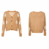 Autumn and Winter Female Knitted Cardigan College Style Sweater Jacket, Size: M(Pink)