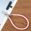 Pearl Silver Metal Buckle Phone Wrist Strap Phone Short Lanyard(Light Grey)
