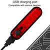 Mountain Bike Night Riding Warning Lamp Bicycle USB Charging Tail Light(White)