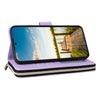 For Samsung Galaxy A14 Nine-card Slots Zipper Wallet Bag Leather Phone Case(Purple)