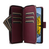 For Samsung Galaxy A54 Nine-card Slots Zipper Wallet Bag Leather Phone Case(Wine Red)