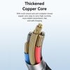 USAMS SJ737 240W 6 in 1 Aluminum Alloy Fast Data Charging Cable, Length: 1.2m(Gun Color)