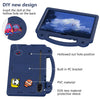 For Honor Pad X9 Handle Kickstand Children EVA Shockproof Tablet Case(Navy Blue)